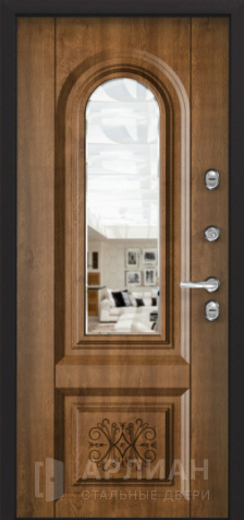 Фото №2 «Усиленная входная дверь с зеркалом и покрытием сосна №8»