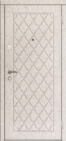 Фото «Белое дерево входная дверь для квартиры текстурная  №21»